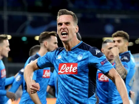 Con un Milik intratable, el Napoli apabulló al Genk y se clasificó a Octavos de Final