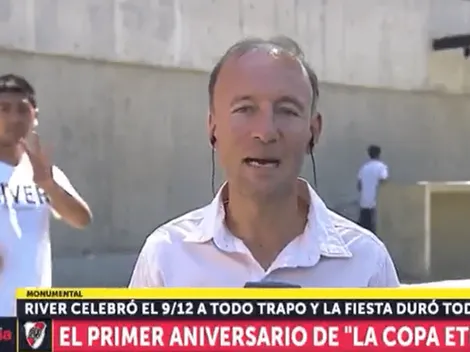 TyC Sports estaba al aire hasta que un hincha de River se acordó de Boca