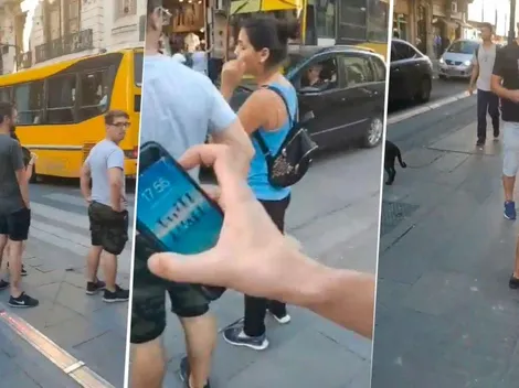 Estaba en la calle y se puso a gritar como loco el gol de Pratto a Boca