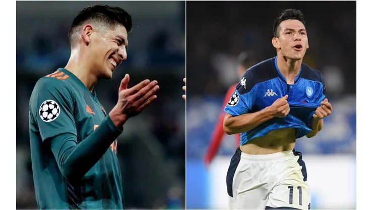 Edson Alvarez e Hirving Lozano en Champions