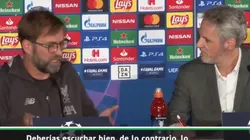 Hicieron enojar a Klopp: tremendo reto en vivo a un traductor