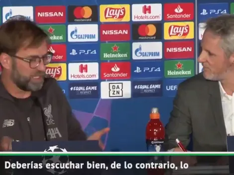 Hicieron enojar a Klopp: tremendo reto en vivo a un traductor