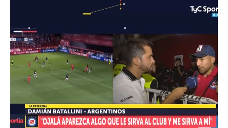 Batallini y un guiño a River: "Necesito un cambio de aire"