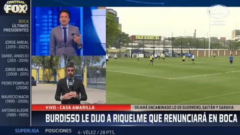 FOX Sports: Burdisso le comunicó a Riquelme que renuncia