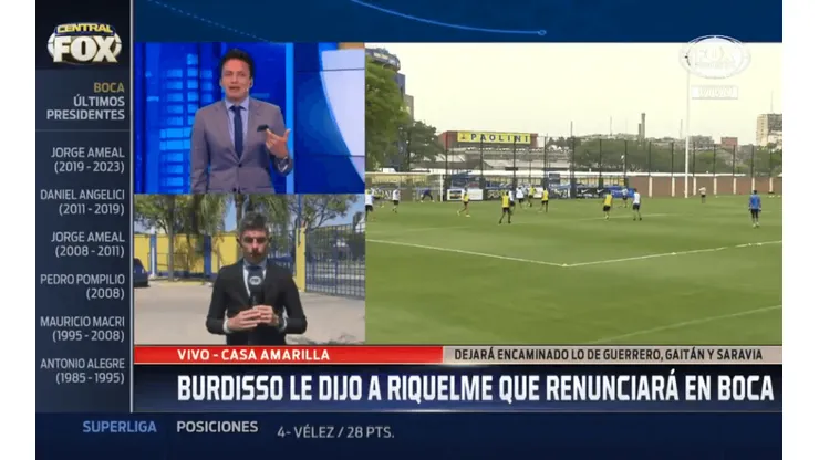 FOX Sports: Burdisso le comunicó a Riquelme que renuncia