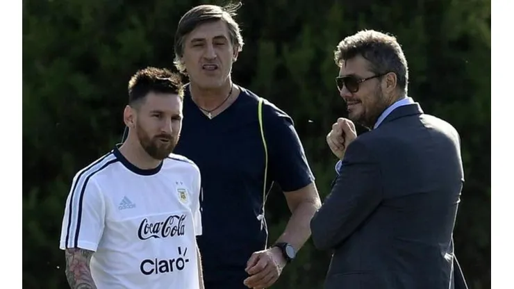 Marcelo Tinelli junto a Lionel Messi.