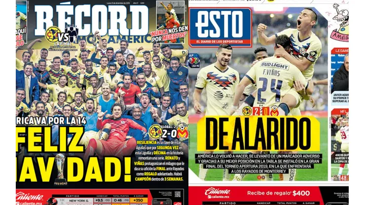 Van por la 14: América se quedó con las portadas