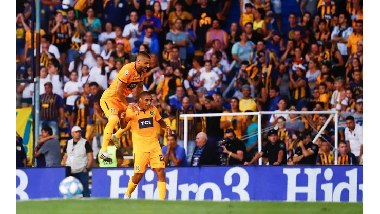 Así celebraron el gol los jugadores de Rosario Central.