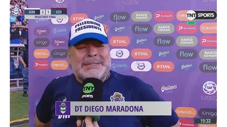 Desahogo total: Maradona rompió en llanto cuando terminó el partido