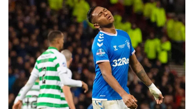 La decepción de Alfredo Morelos tras errar penal contra el Celtic.