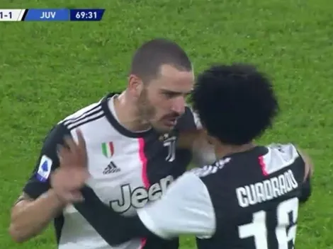 Caliente, Cuadrado: el colombiano se fue a los manotazos con Leo Bonucci