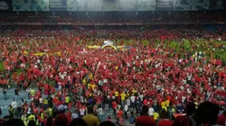 Invasión en el Pascual Guerrero tras el título de América en Liga.