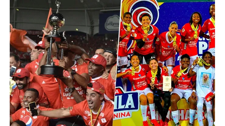 América de Cali y sus equipos masculino y femenino, campeones en Colombia.