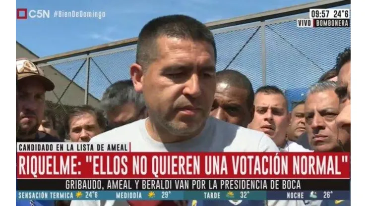 Se calentó Riquelme en el inicio de las elecciones en Boca: "Son tramposos"
