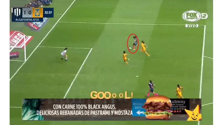 Rayadas se fue al descanso en ventaja con un golazo en la Final