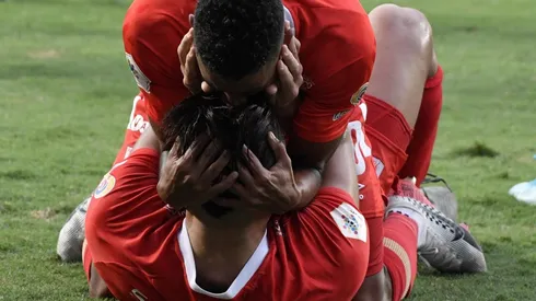 La celebración de los jugadores de América de Cali.