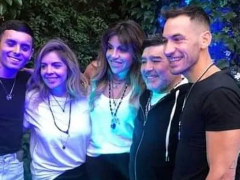 Emociona: hubo reencuentro y foto de Maradona con Claudia y sus hijas