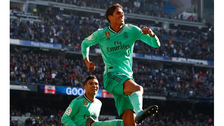 Foto de la celebración del primer tanto del Real Madrid.