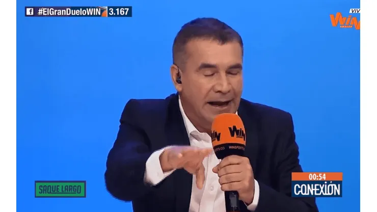 Diego Rueda el el debate de WIN Sports entre 'Saque Largo' y 'Conexión'.