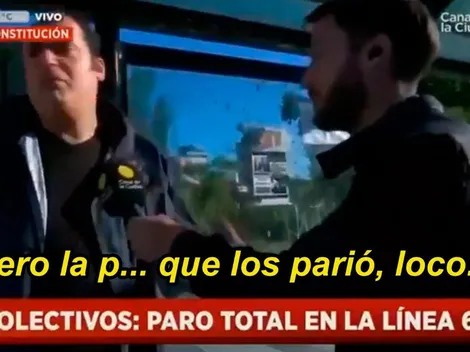 En vivo y en directo: le avisaron que el 60 'está de paro' y su reacción fue épica