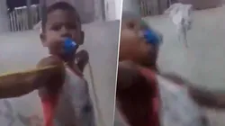 Video viral: se divertía jugando sin saber que en sus manos tenía una gomita diabólica
