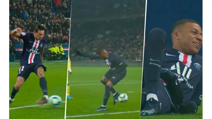 ¡Qué golazo! Di María metió un pase de tres dedos y Mbappé definió de taco