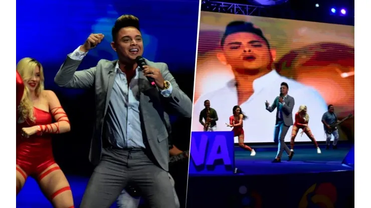 Óscar Prince y su show en el sorteo de la Copa América 2020.