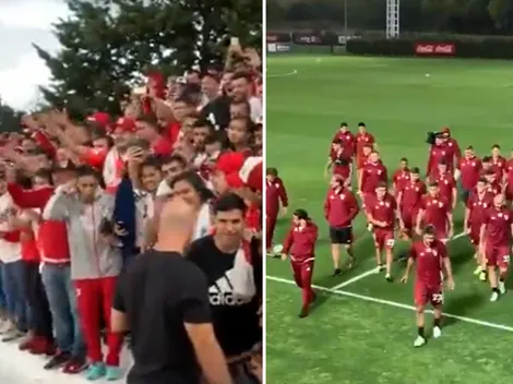 Gran gesto: los hinchas que fueron en micro a Lima conocieron al plantel de River