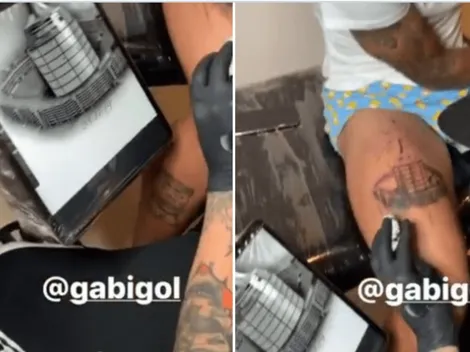 Impresionante: Gabigol se tatuó el estadio Monumental "U" de Lima