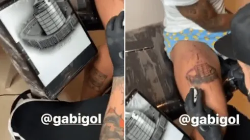 Gabigol anotó un doblete en el estadio Monumental.