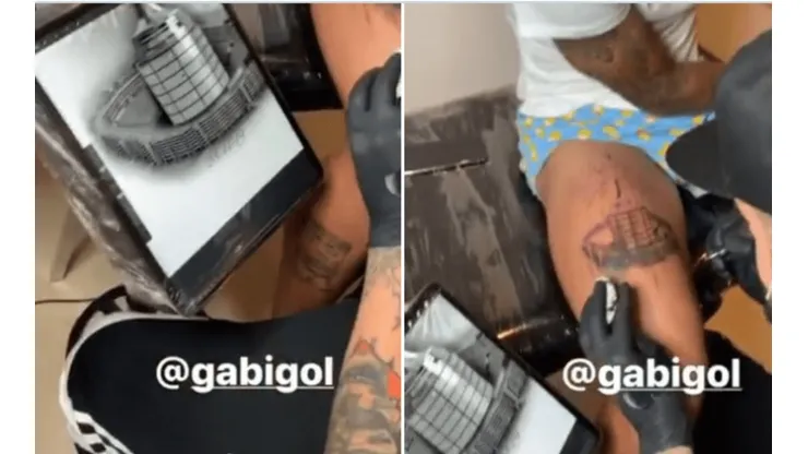 Gabigol anotó un doblete en el estadio Monumental.