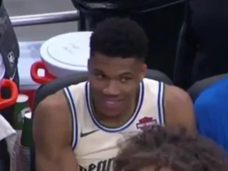 Antetokounmpo no tenía a quién besar en cámara y resolvió como un campeón