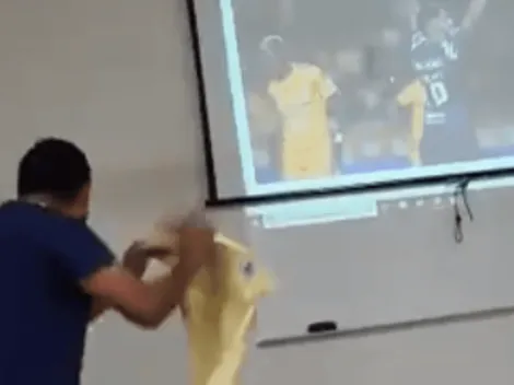 VIDEO: Alumno se burló de profesor que había cantado victoria anticipada de Tigres