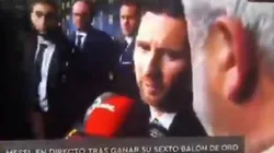 La reacción de Lionel Messi.