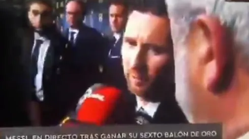 La reacción de Lionel Messi.