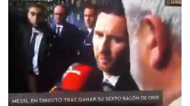 La reacción de Lionel Messi.
