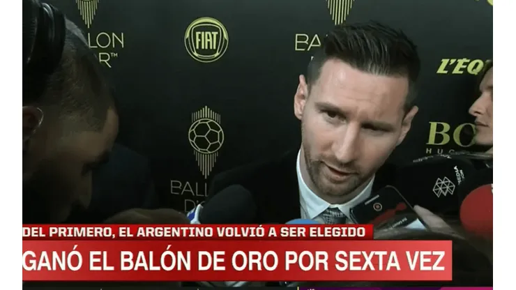 Messi: "Me hubiese gustado ganar la Copa América en vez de un Balón de Oro"