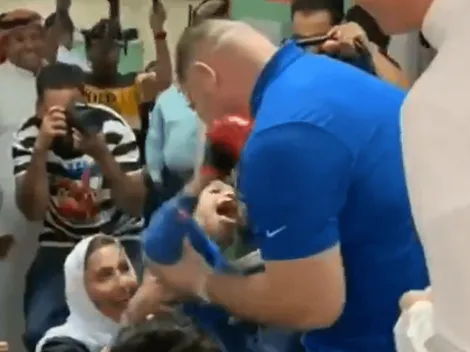 Enorme gesto: Andy Ruiz visitó un orfanato en Arabia Saudita