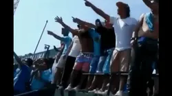Los de Sporting Cristal ocuparon la tribuna norte del Alejandro Villanueva.