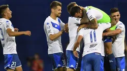 El festejo de los jugadores de Vélez.