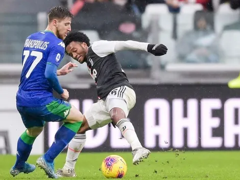 El grosero error de Cuadrado que terminó en gol del Sassuolo contra la 'Juve'