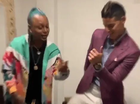 Mr. Black soltó la champeta y se puso a bailar junto a James Rodríguez