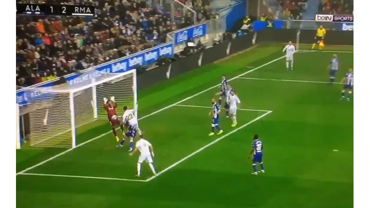 Foto del gol de Carvajal.