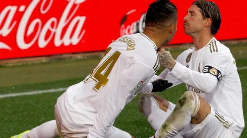 Sergio Ramos, autor del primer tanto del Real Madrid.