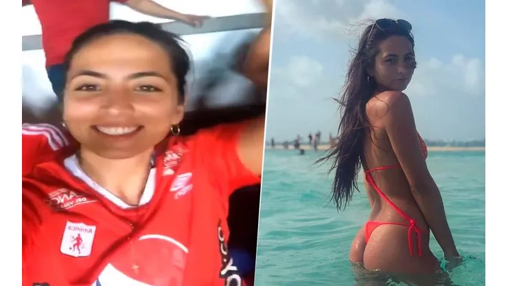 Así celebró la novia de Matías Pisano el gol de su enamorado contra Santa Fe