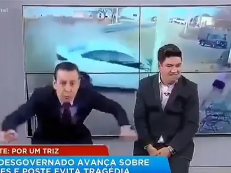 Video viral: contaban una noticia sin saber que detrás suyo había una pantalla diabólica