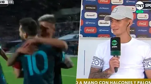 Nico Domínguez y el abrazo con Messi: "Antes que patee ya estaba corriendo"