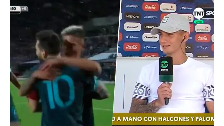 Nico Domínguez y el abrazo con Messi: "Antes que patee ya estaba corriendo"