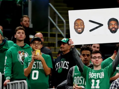 Fanáticos de Celtics empapelaron el TD Garden y cantaron contra Kyrie Irving