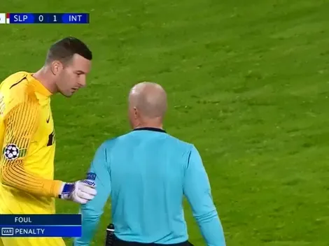 Al Inter le anularon un gol a Lukaku ¡para cobrarle penal al Slavia Praha!